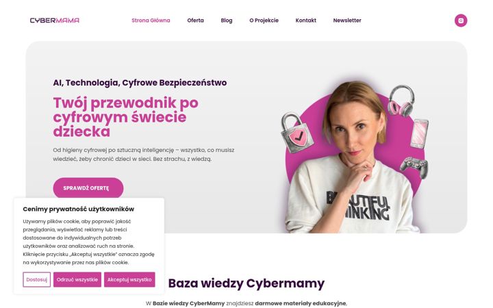 Zrzut ekranu cybermama.pl