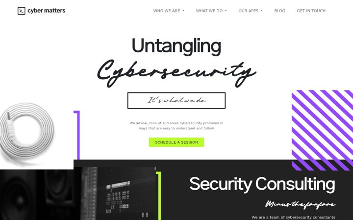 Captura de pantalla de cybermatters.co.uk