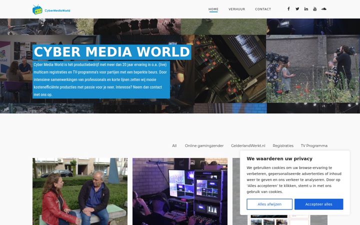 Screenshot of cybermediaworld.nl