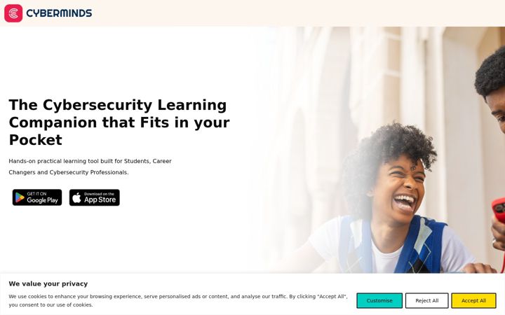 Screenshot of cyberminds.ie