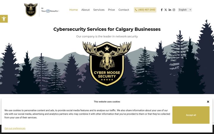 Screenshot of cybermoosesecurity.com