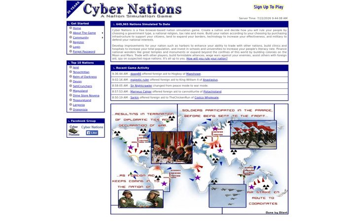 Screenshot του cybernations.net
