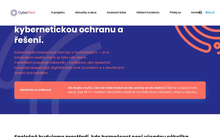 Screenshot van cybernest.cz
