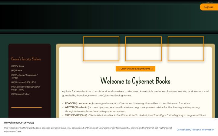 Screenshot of cybernetbooks.com
