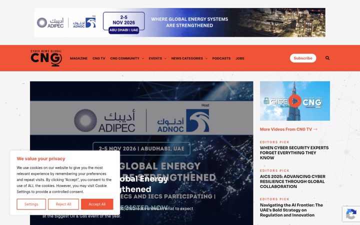 Screenshot of cybernewsglobal.com