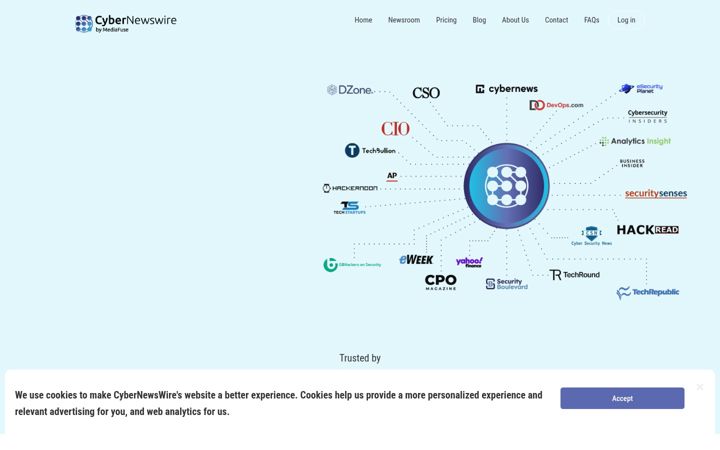 Screenshot of cybernewswire.com