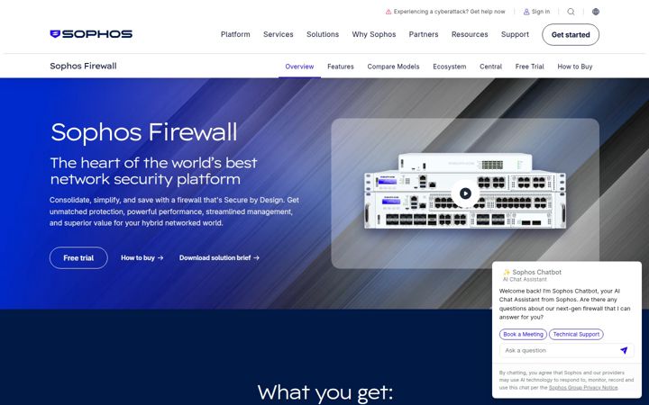 Screenshot of cyberoam.com
