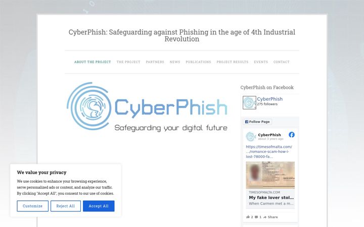 Screenshot of cyberphish.eu