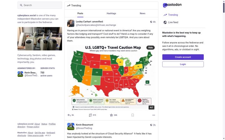 Screenshot of cyberplace.social