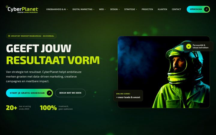 Screenshot of cyberplanet.nl