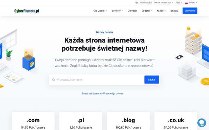 Screenshot of cyberplaneta.pl