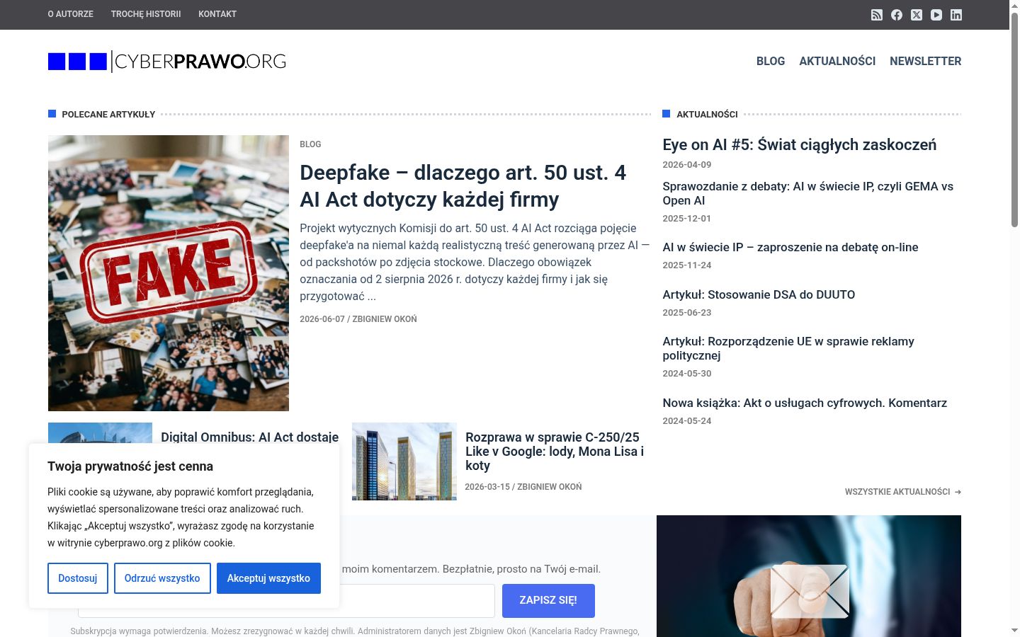 Skjermbilde av samtykkebanneret slik det vises før noen interaksjon