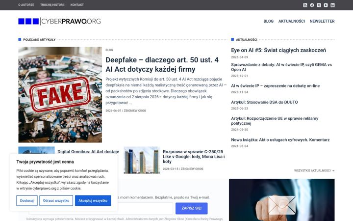 Ekraanipilt saidist cyberprawo.org