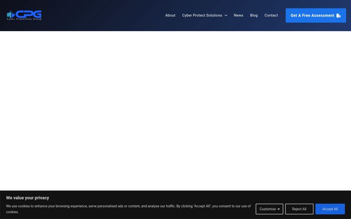 Screenshot of cyberprotection.co.uk