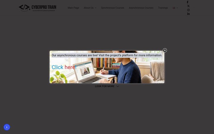Screenshot of cyberprotrain.eu