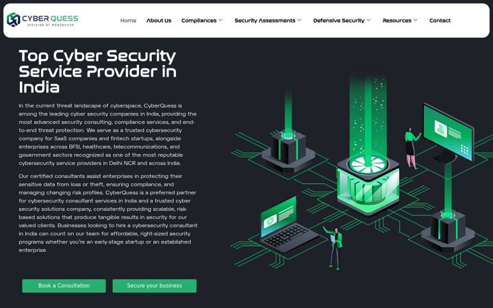 Screenshot of cyberquess.com