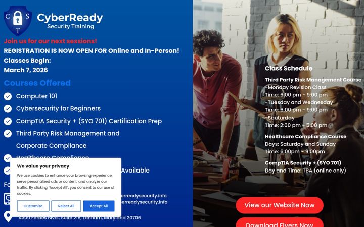 Captura de pantalla de cyberreadysecurity.info