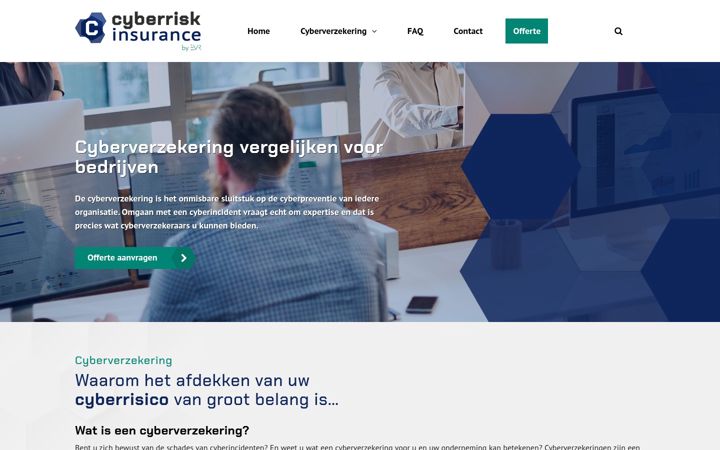 Screenshot of cyberriskinsurance.nl
