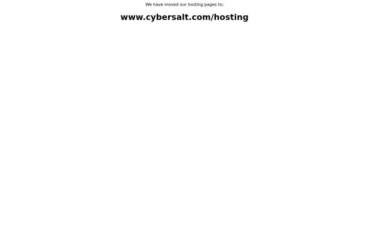 Screenshot of cybersalthosting.com