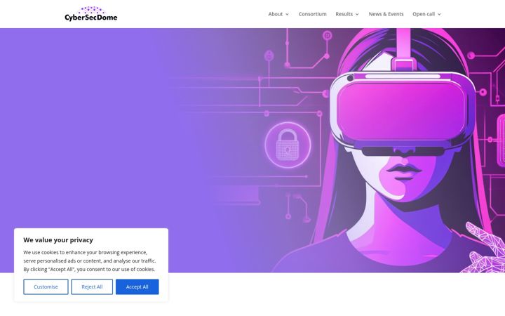 Screenshot of cybersecdome.eu