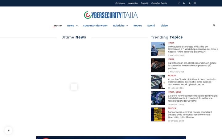 Screenshot of cybersecitalia.it