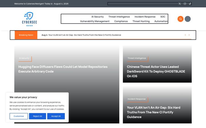 Screenshot of cybersecnextgen.com