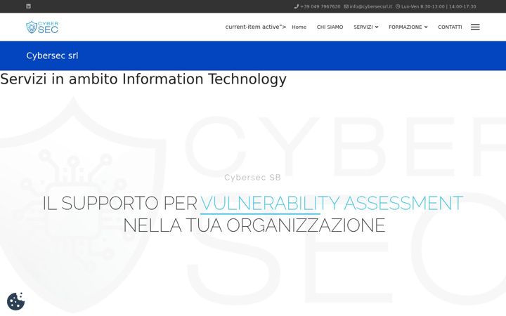 Screenshot of cybersecsrl.it
