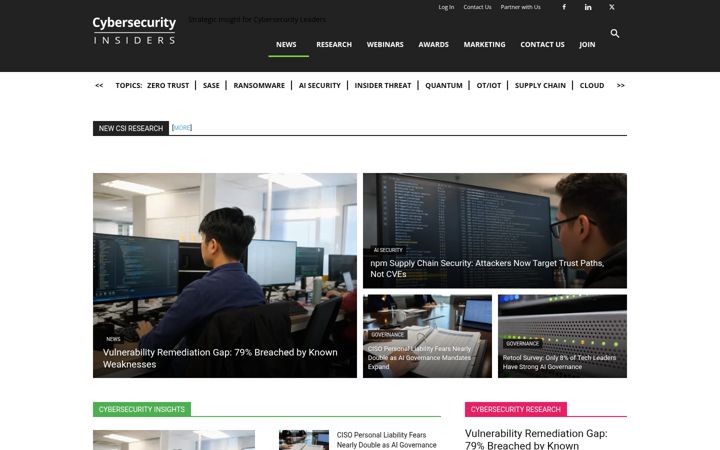 Screenshot of cybersecurity-insiders.com