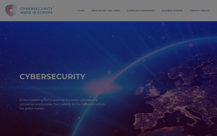 Screenshot of cybersecurity-label.eu