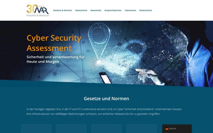 Screenshot of cybersecurity-mar.de