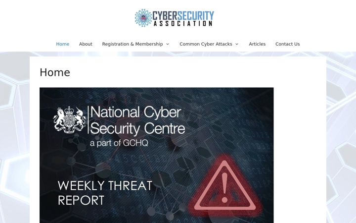 Screenshot of cybersecurityassociation.co.uk