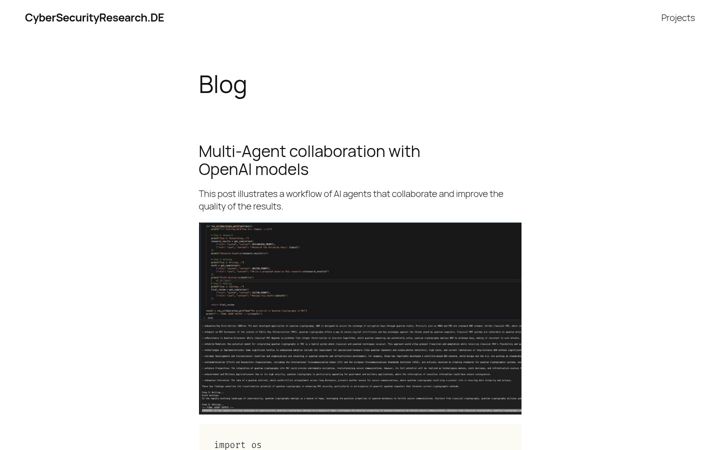 Screenshot of cybersecurityresearch.de