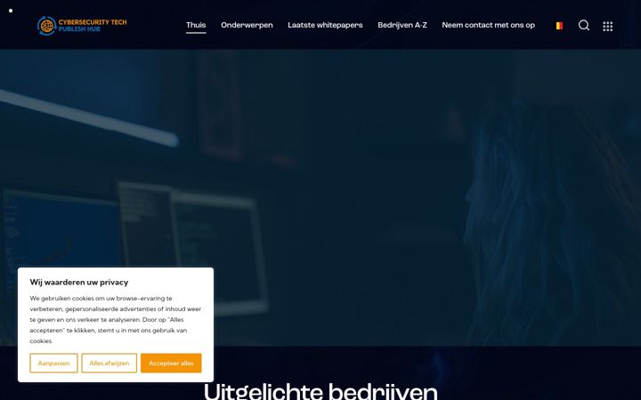 Snímek obrazovky cybersecuritytechpublishhub.be