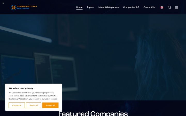 Screenshot of cybersecuritytechpublishhub.ca