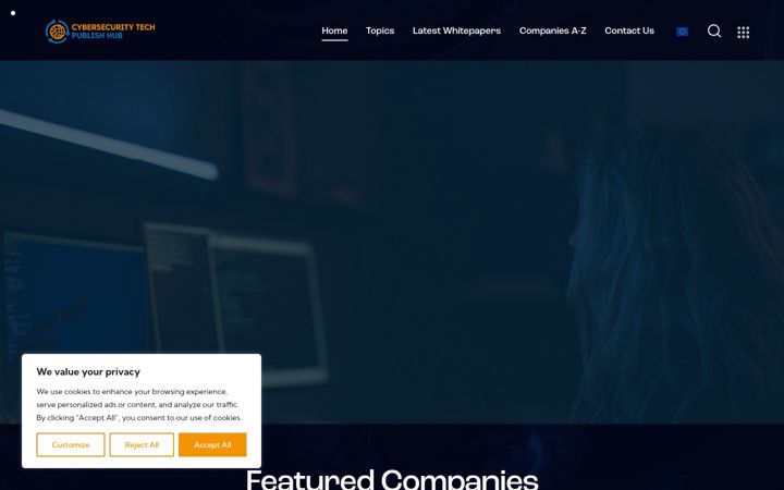 Screenshot of cybersecuritytechpublishhub.eu