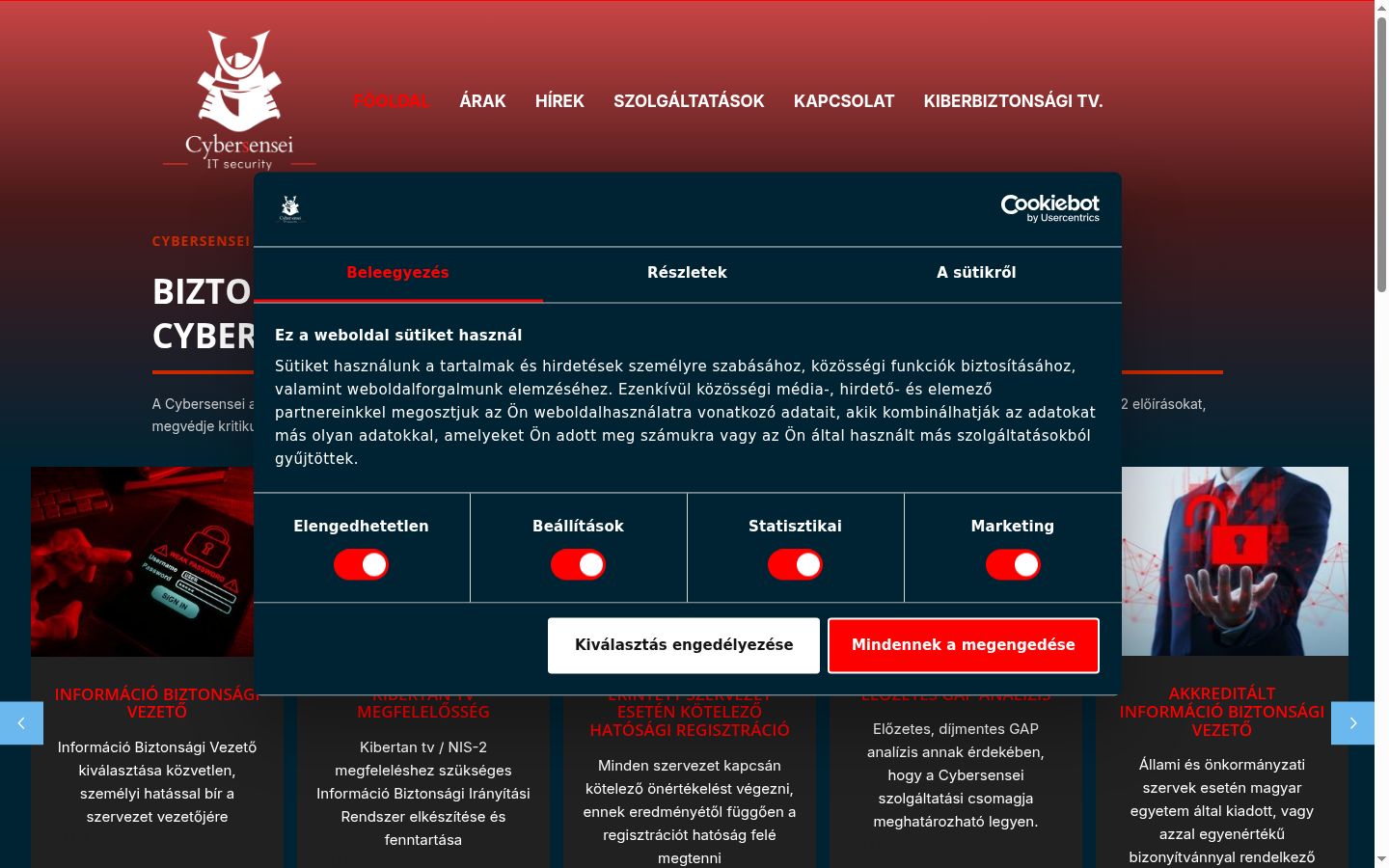 Kuvakaappaus suostumusbannerista, joka näytettiin ennen mitään vuorovaikutusta