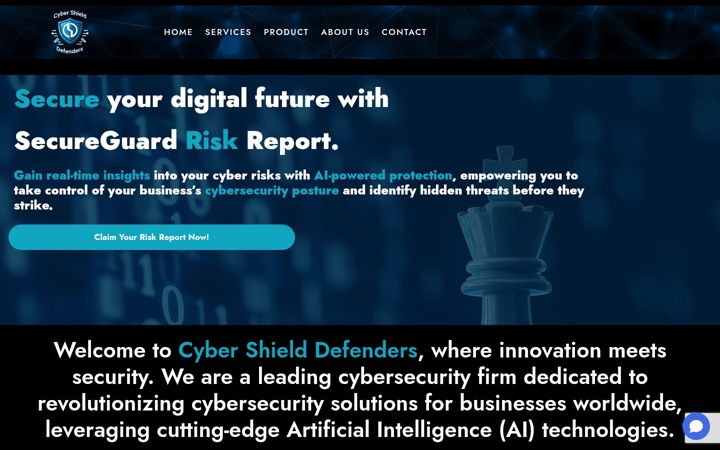 Screenshot of cybershielddefenders.com