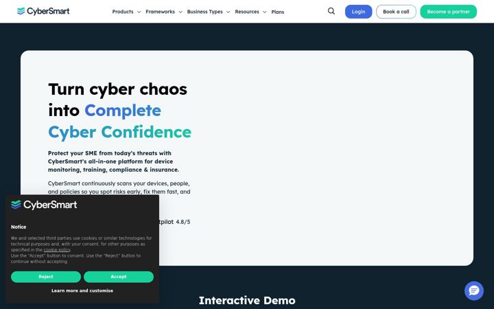 Screenshot of cybersmart.com