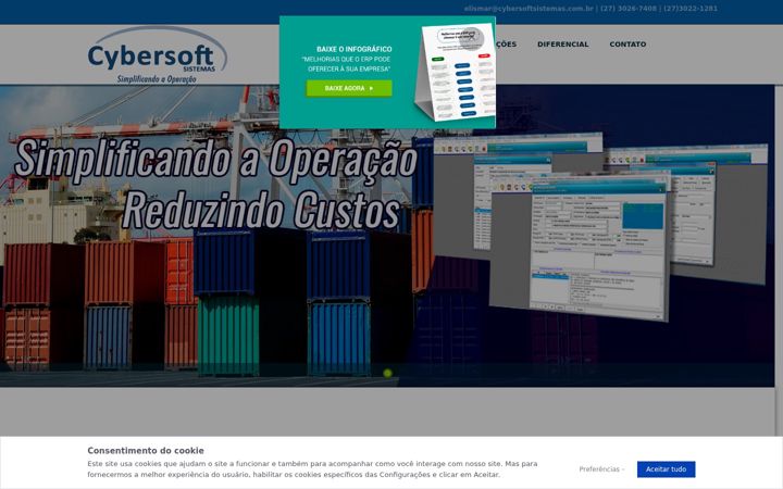 Screenshot of cybersoftsistemas.com.br