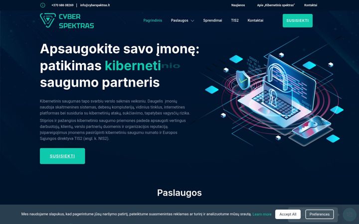 Ekrano kopija cyberspektras.lt