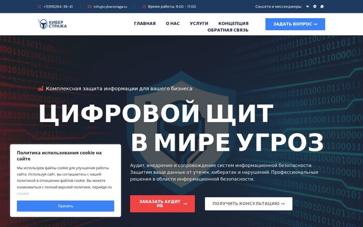 Screenshot ta' cyberstraga.ru