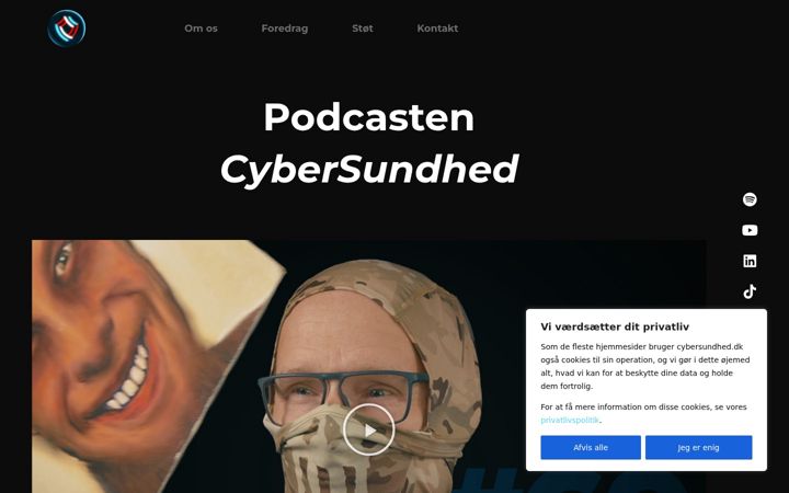 Screenshot of cybersundhed.dk
