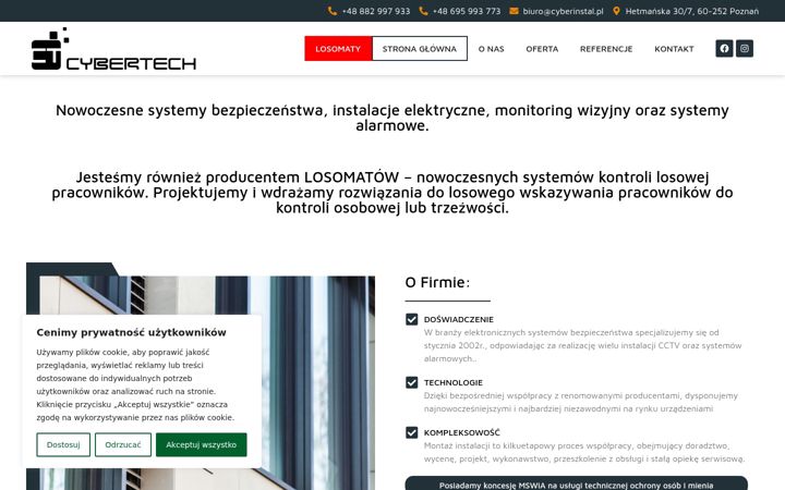 Screenshot of cybertechsecurity.pl