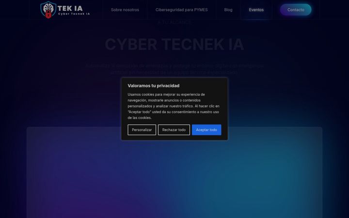 Screenshot of cybertekia.com