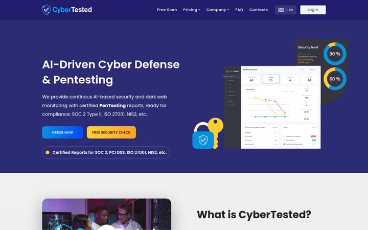 Screenshot of cybertested.com