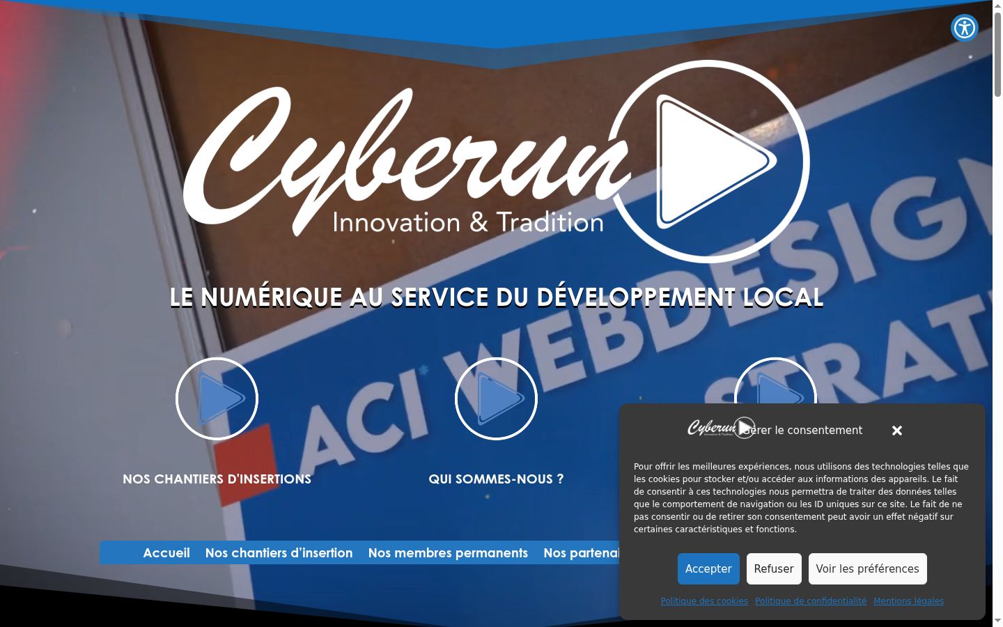 Screenshot tal-banner tal-kunsens muri qabel kwalunkwe interazzjoni