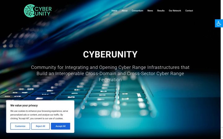 Screenshot of cyberunity.eu