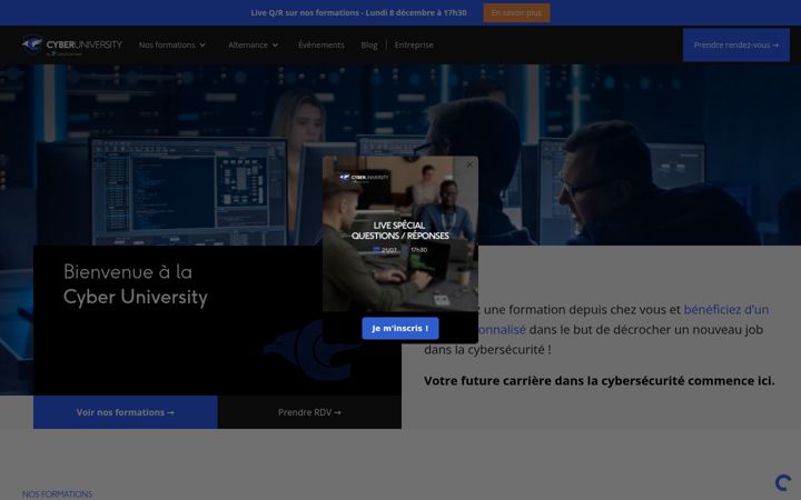 Screenshot of cyberuniversity.com