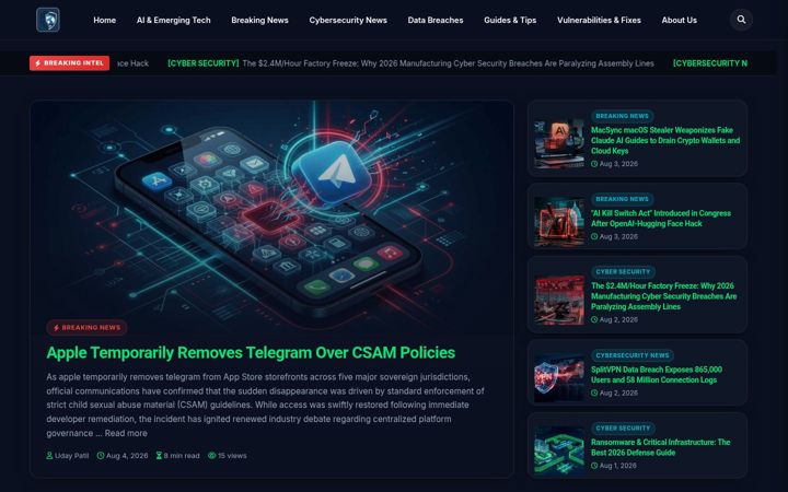 Screenshot of cyberupdates365.com