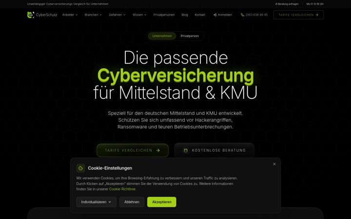 Screenshot of cyberversicherung-finden.de
